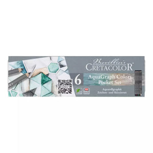 Conjunto de Lápis Grafite Aquarelavel Cretacolor AquaGraph  - 6 Itens