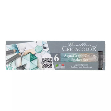 Conjunto de Lápis Grafite Aquarelavel Cretacolor AquaGraph  - 6 Itens Cretacolor