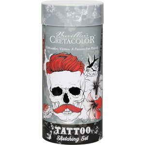 Conjunto de Lápis Para Desenho Cretacolor - Tattoo Sketching Set 14 Itens