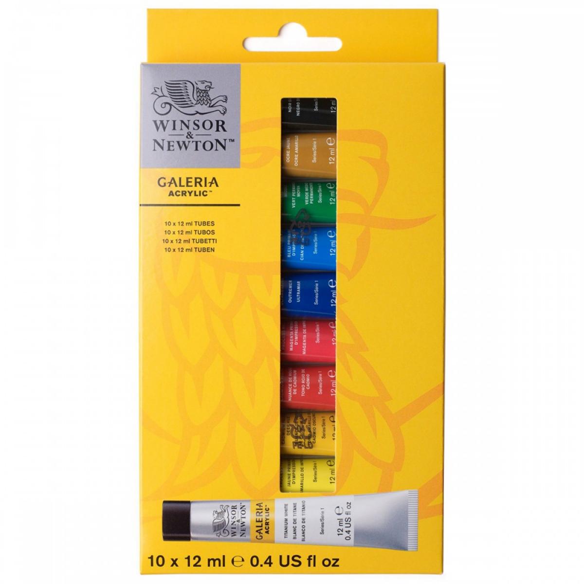 Conjunto de Tinta Acrilica Winsor & Newton Galeria - 10 Cores- 12ml Winsor & Newton