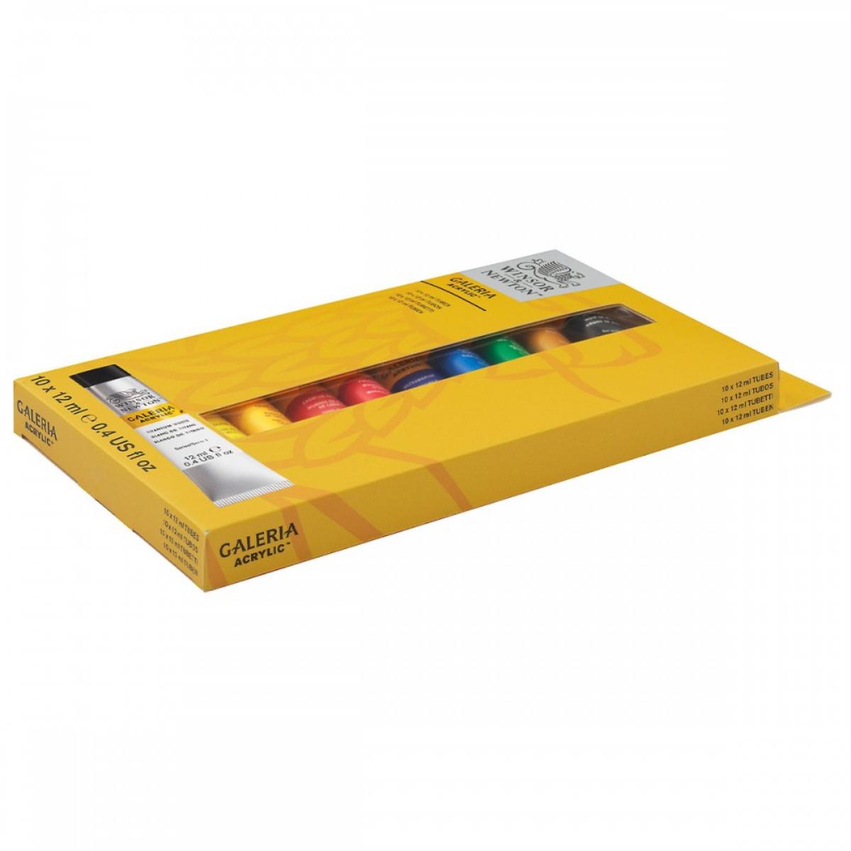 Conjunto de Tinta Acrilica Winsor & Newton Galeria - 10 Cores- 12ml Winsor & Newton