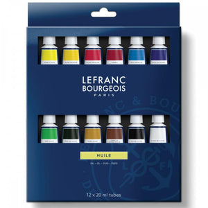 Conjunto de Tinta Oleo Lefranc & Burgeois Fine - 12 Cores