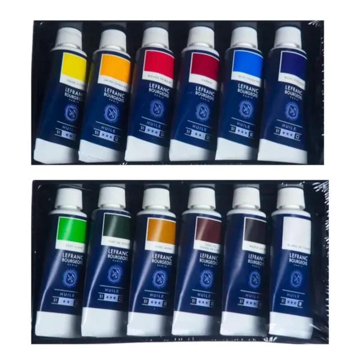 Conjunto de Tinta Oleo Lefranc & Burgeois Fine - 12 Cores Lefranc & Burgeois