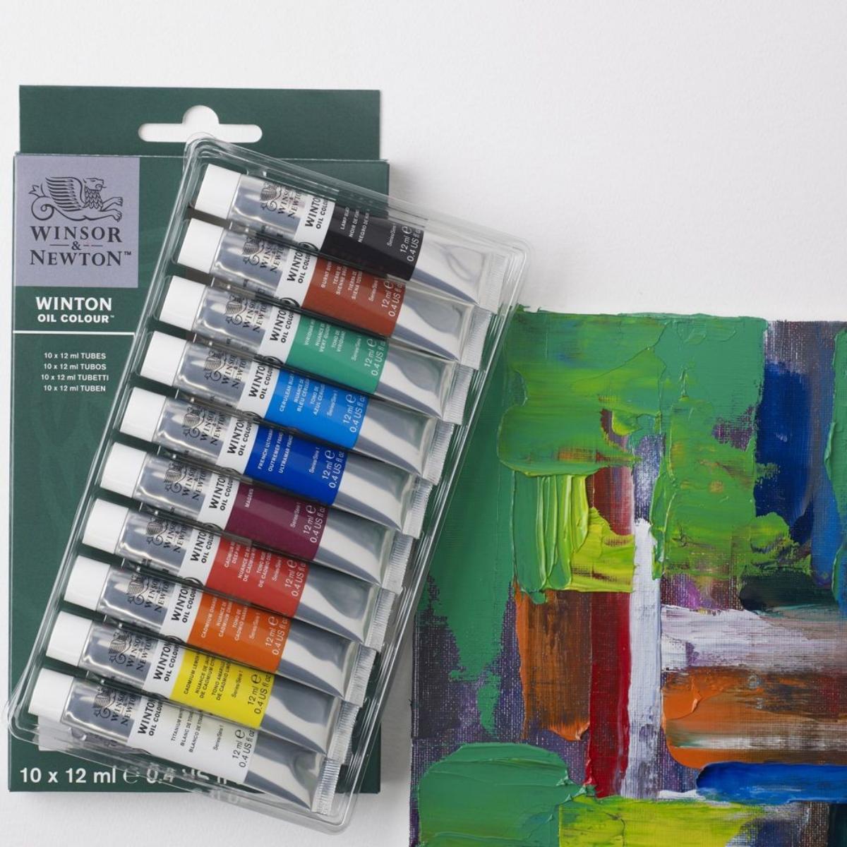 Conjunto de Tinta Oleo Winsor & Newton - 10 Cores- 12ml Winsor & Newton