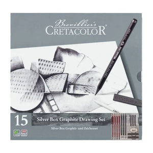 Conjunto Para Desenho Cretacolor Silver Box - 15 Peças