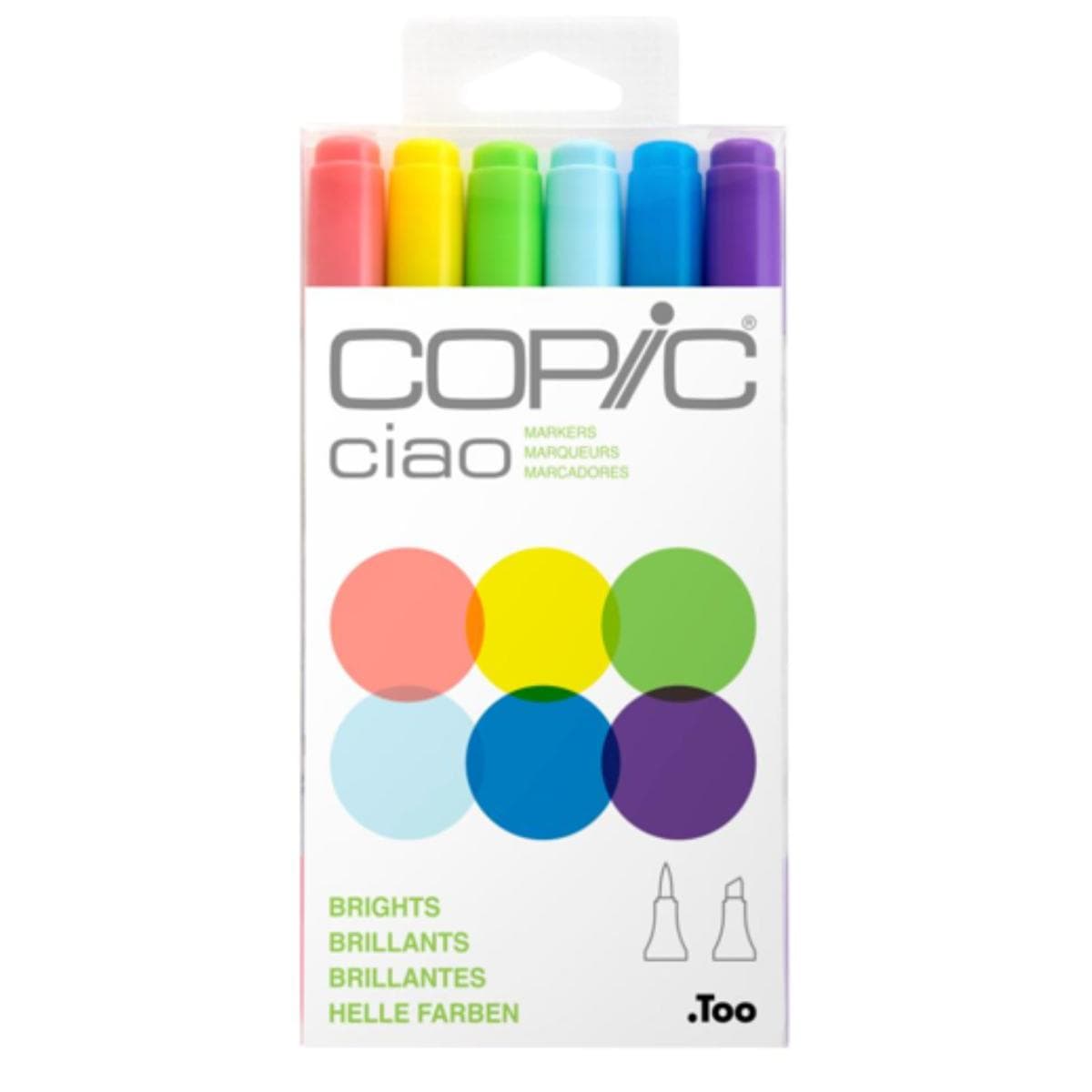 Copic Ciao Brights - 6 Cores Vibrantes Copic