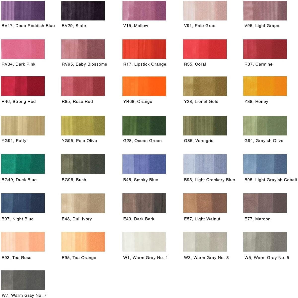 Copic Ciao - Estojo com 36 Cores - Conjunto 36D Copic