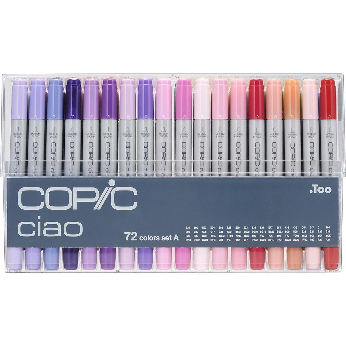 Copic Ciao - Estojo com 72 Cores - Conjunto 72A Copic