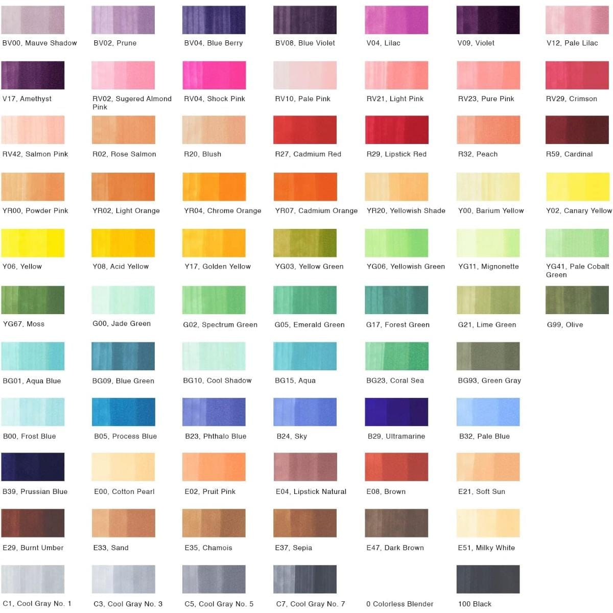 Copic Ciao - Estojo com 72 Cores - Conjunto 72A Copic