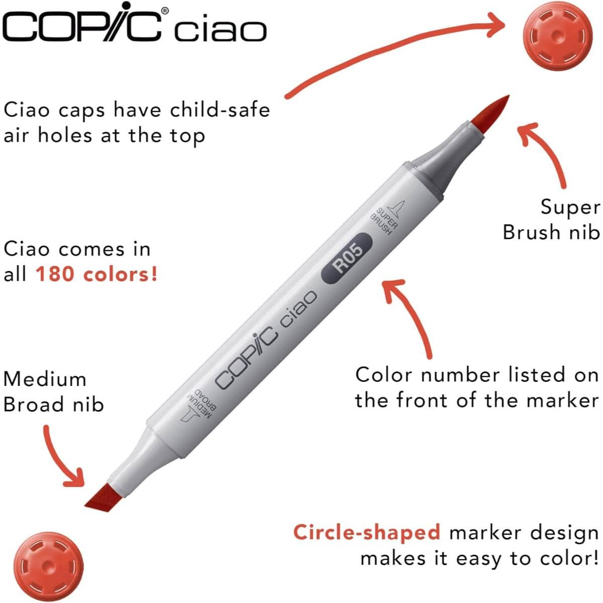 Copic Ciao Primary - 6 Cores Básicas Copic