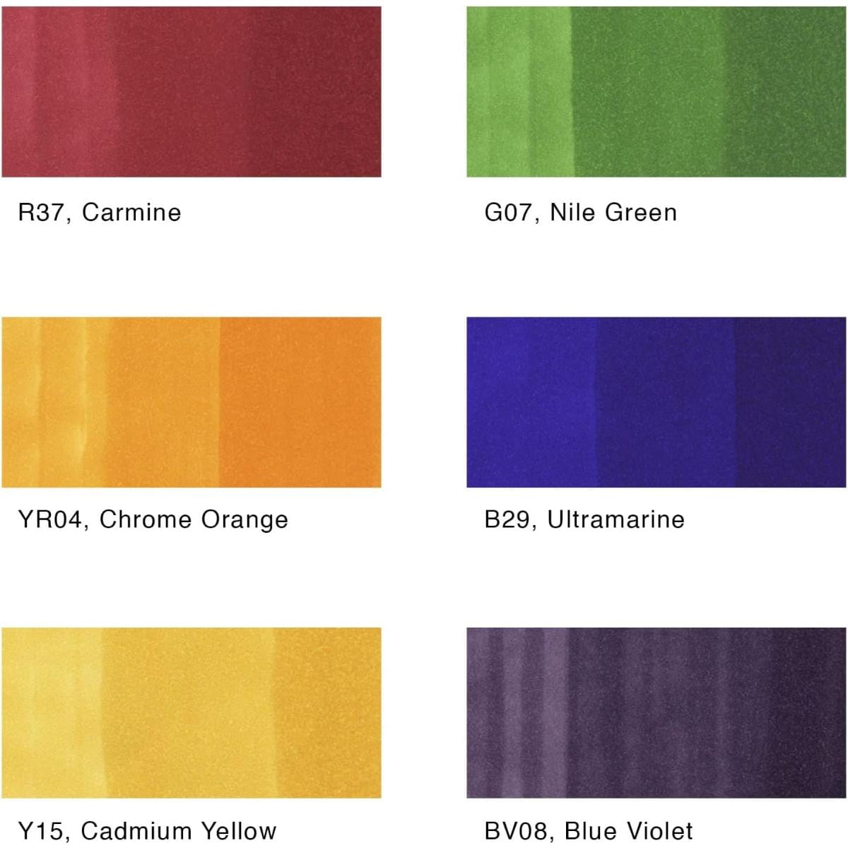 Copic Ciao Primary - 6 Cores Básicas Copic