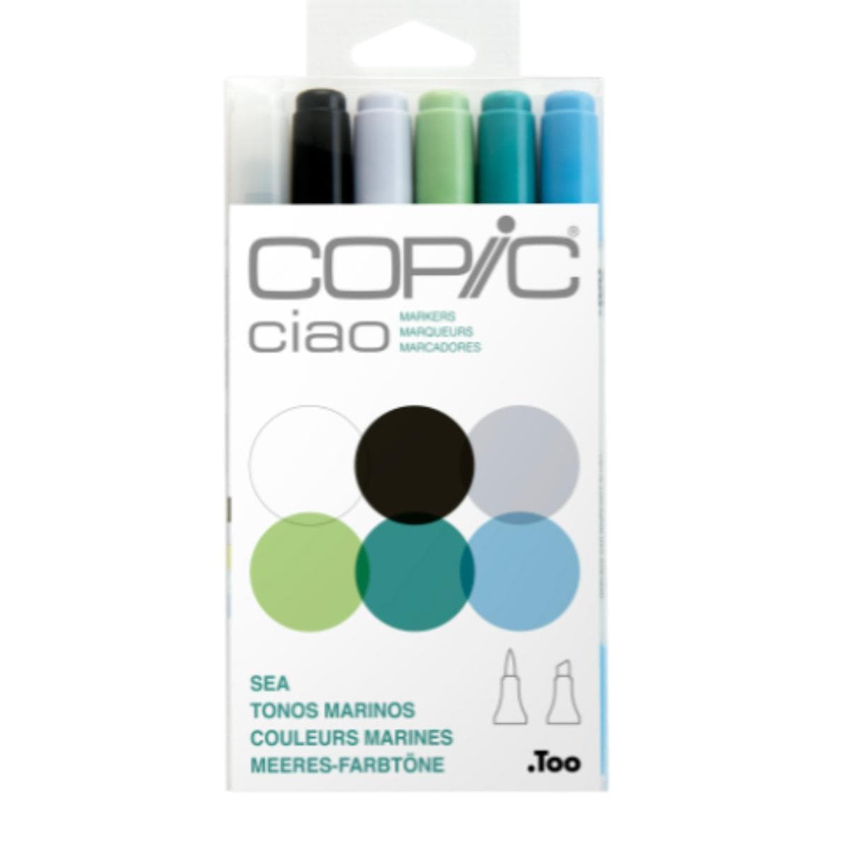 Copic Ciao Sea - 6 Cores - Cores do Mar Copic