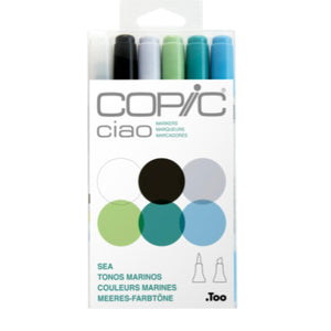 Copic Ciao Sea - 6 Cores - Cores do Mar