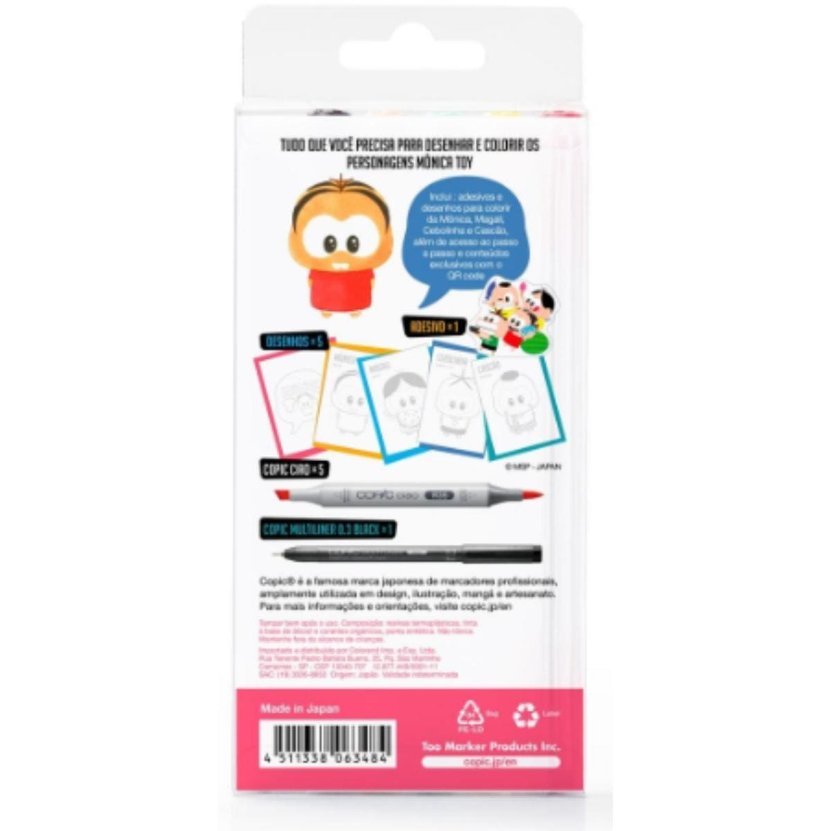 Copic Ciao Turma da Mônica - 5 Cores + 1 Multiliner Copic