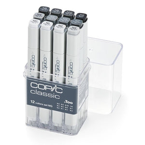 Copic Classic - Estojo com 12 Tons de Cinza - Neutral Grey