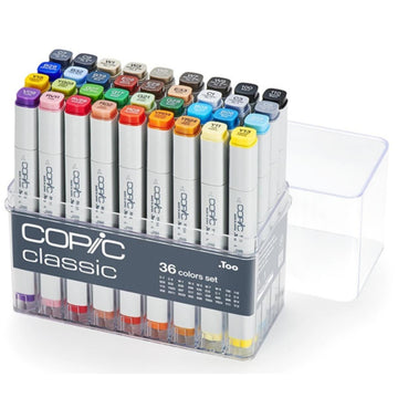 Copic Classic - Estojo com 36 Cores - Marcador Copic Copic