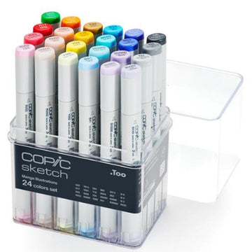 Copic Sketch - Estojo com 24 Cores - Conjunto Mangá Copic