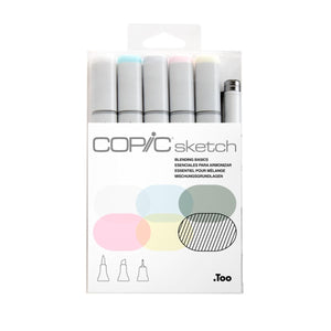 Copic Sketch - Estojo Com 5 Cores Básicas + 1 Multiliner