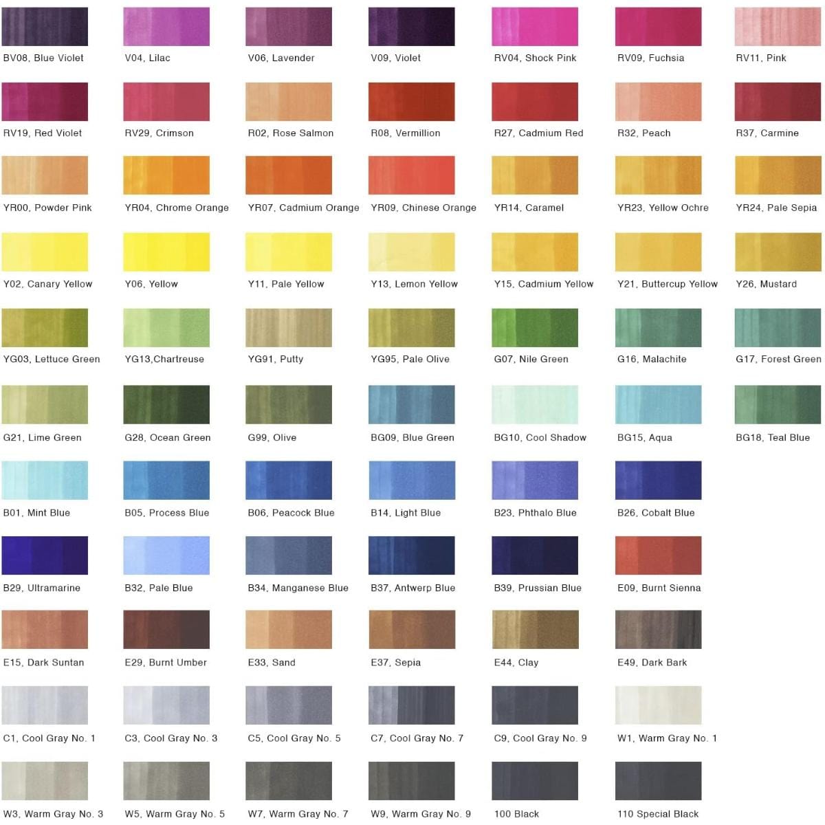 Copic Sketch - Estojo com 72 Cores - Conjunto 72A Copic