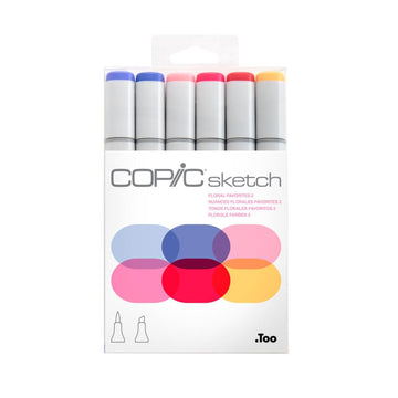 Copic Sketch Floral Fav II - Kit com 6 Cores Florais Copic