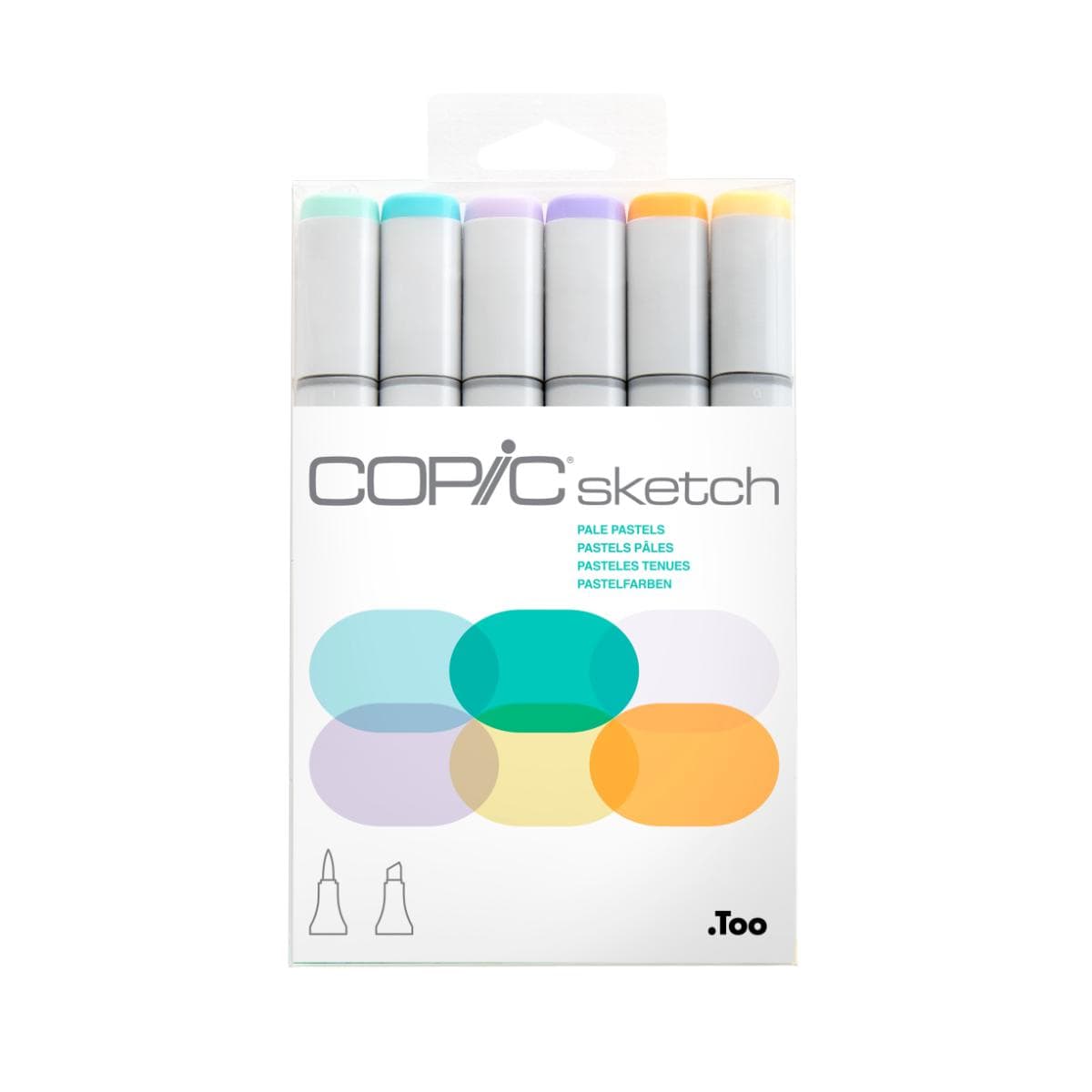 Copic Sketch Pale Pastels - Kit com 6 Tons Pastel Copic