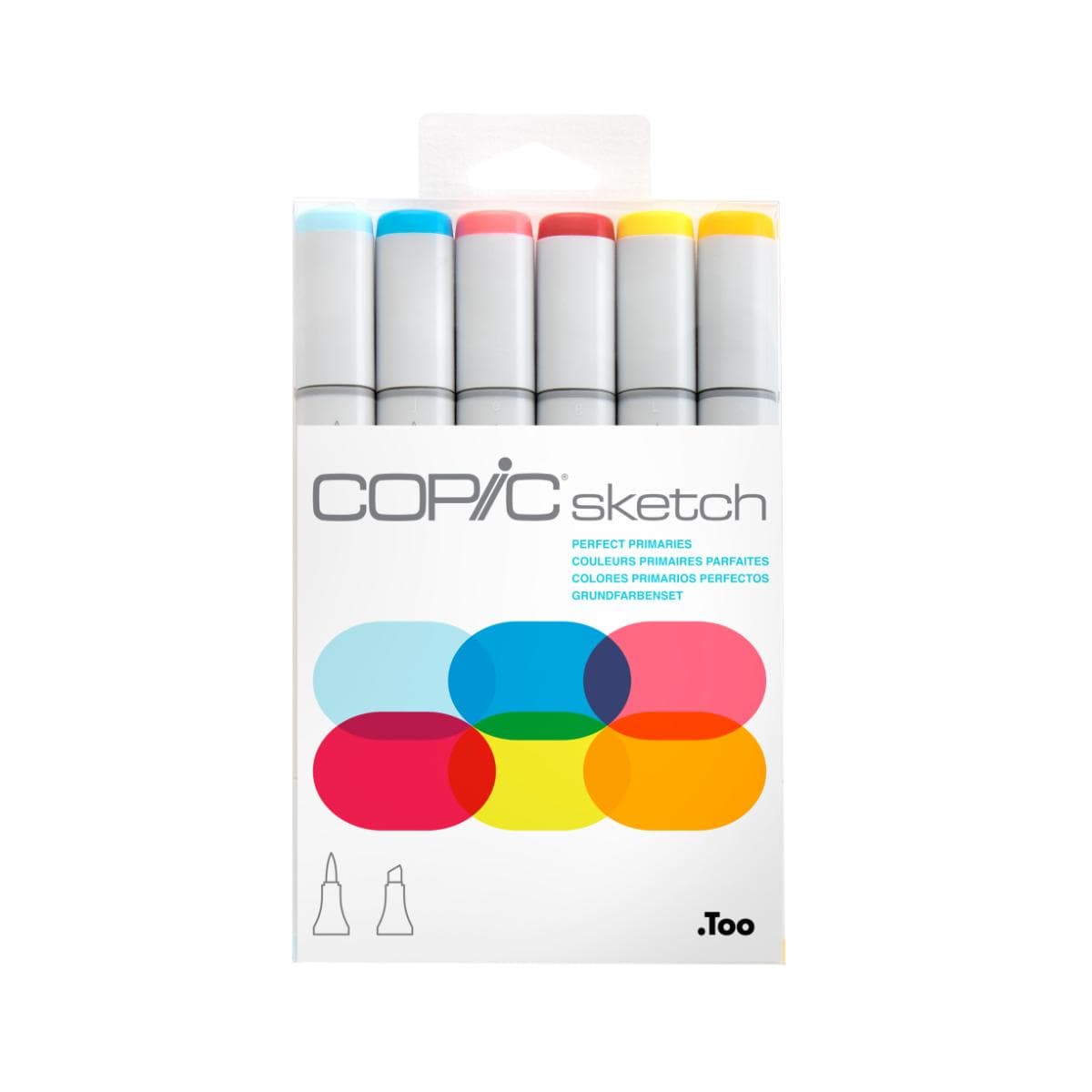 Copic Sketch Perfect Primaries - Kit com 6 Cores Primárias Copic