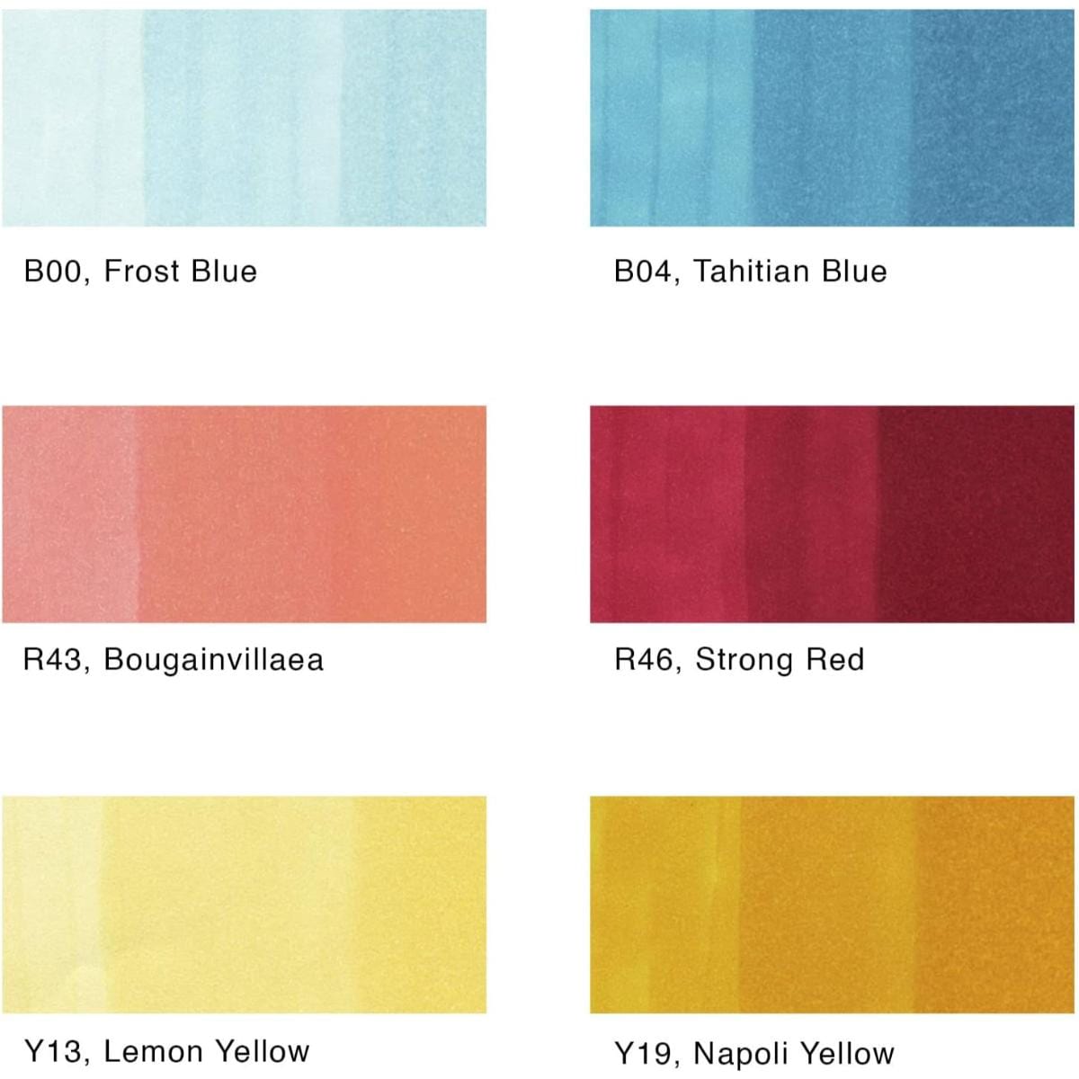 Copic Sketch Perfect Primaries - Kit com 6 Cores Primárias Copic