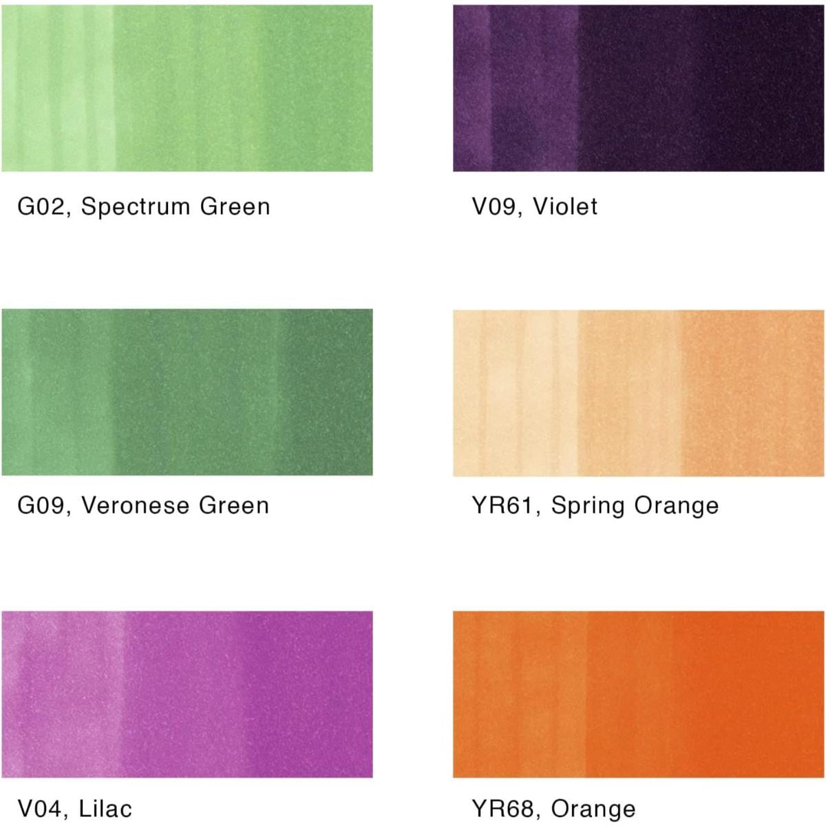 Copic Sketch Secondary Tones- Kit com 6 Tons Secundários Copic