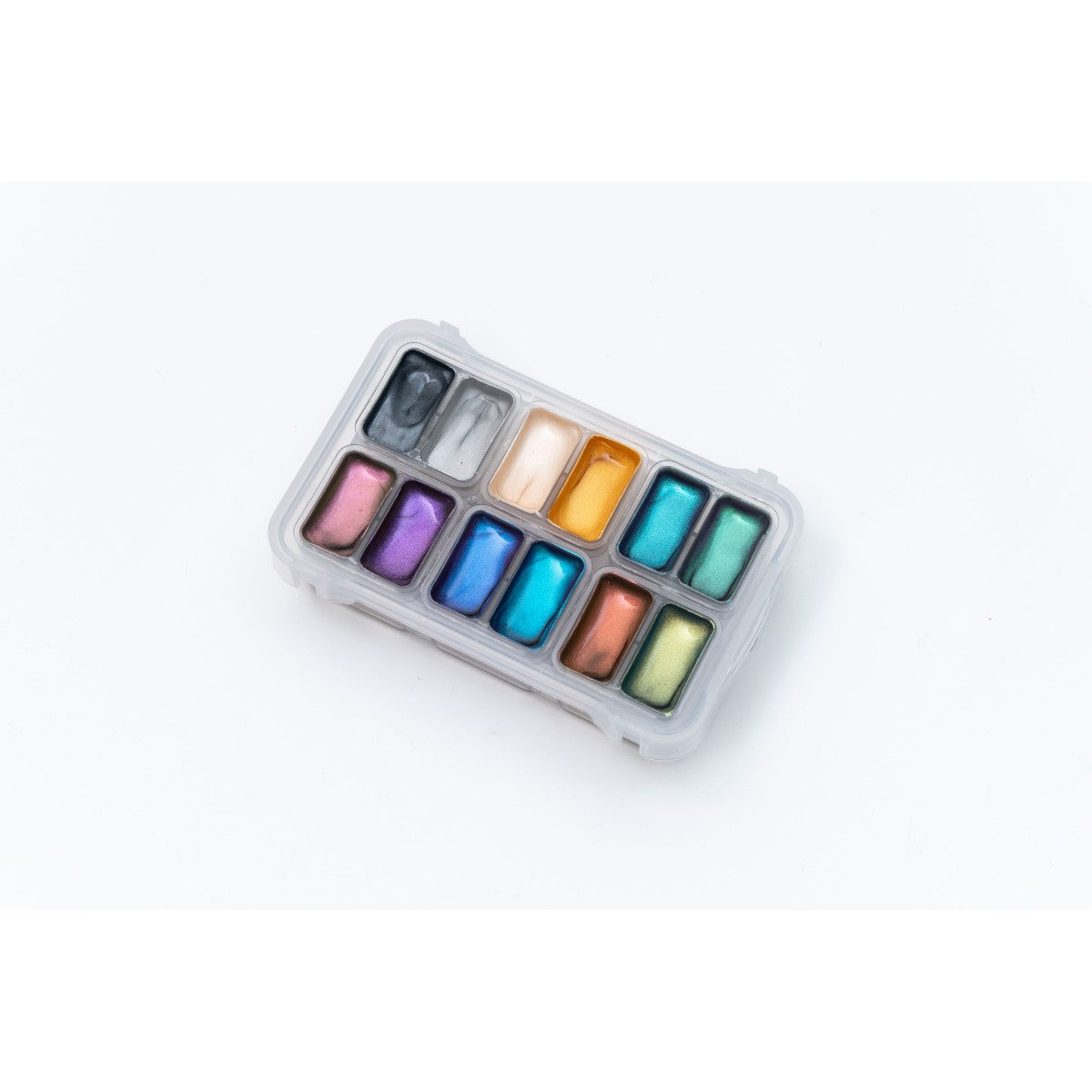 Tinta Guache HIMI 12 Cores Metálicas 12ml – Estojo Branco
