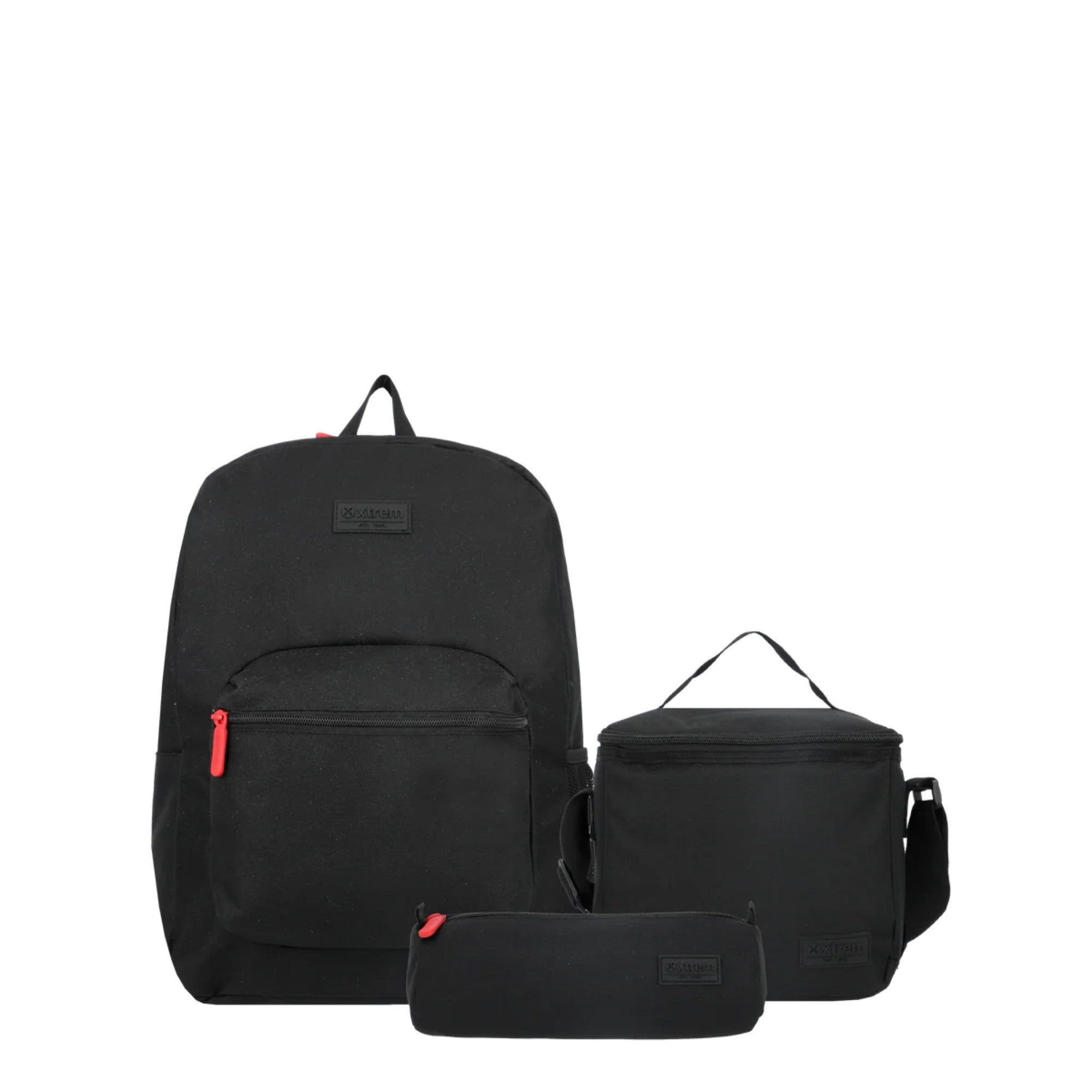 Kit Escolar Xtrem Triple Pack 5XT - Black/Red - 3 Peças