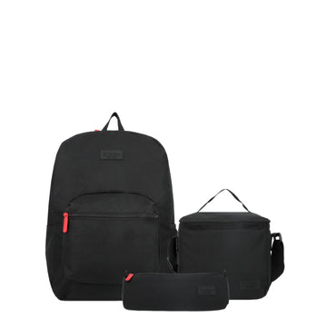 Kit Escolar Xtrem Triple Pack 5XT - Black/Red - 3 Peças