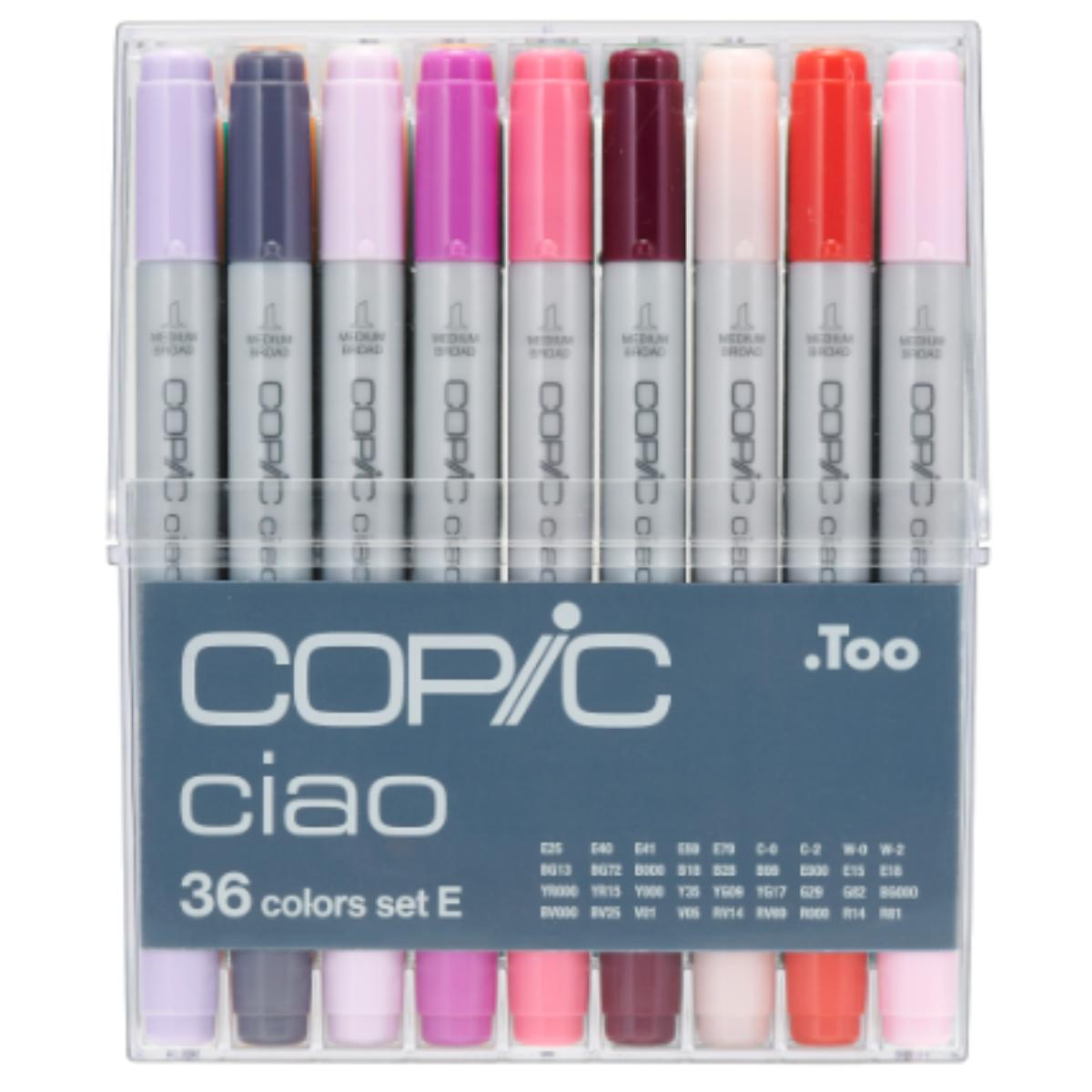 Copic Ciao - Estojo com 36 Cores - Conjunto 36E
