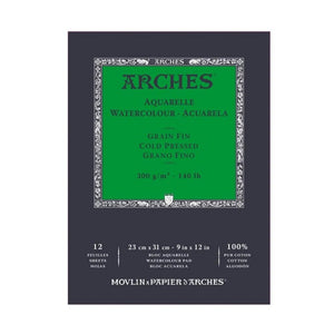 Papel Para Aquarela Arches Grao Fino - 300g - 23x31cm - 12 Folhas