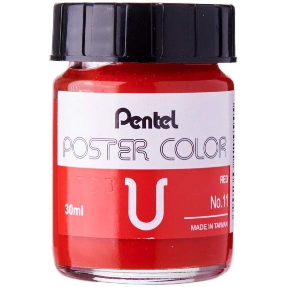 Tinta Guache Pentel Poster Color - 6 Cores - Guache Profissional