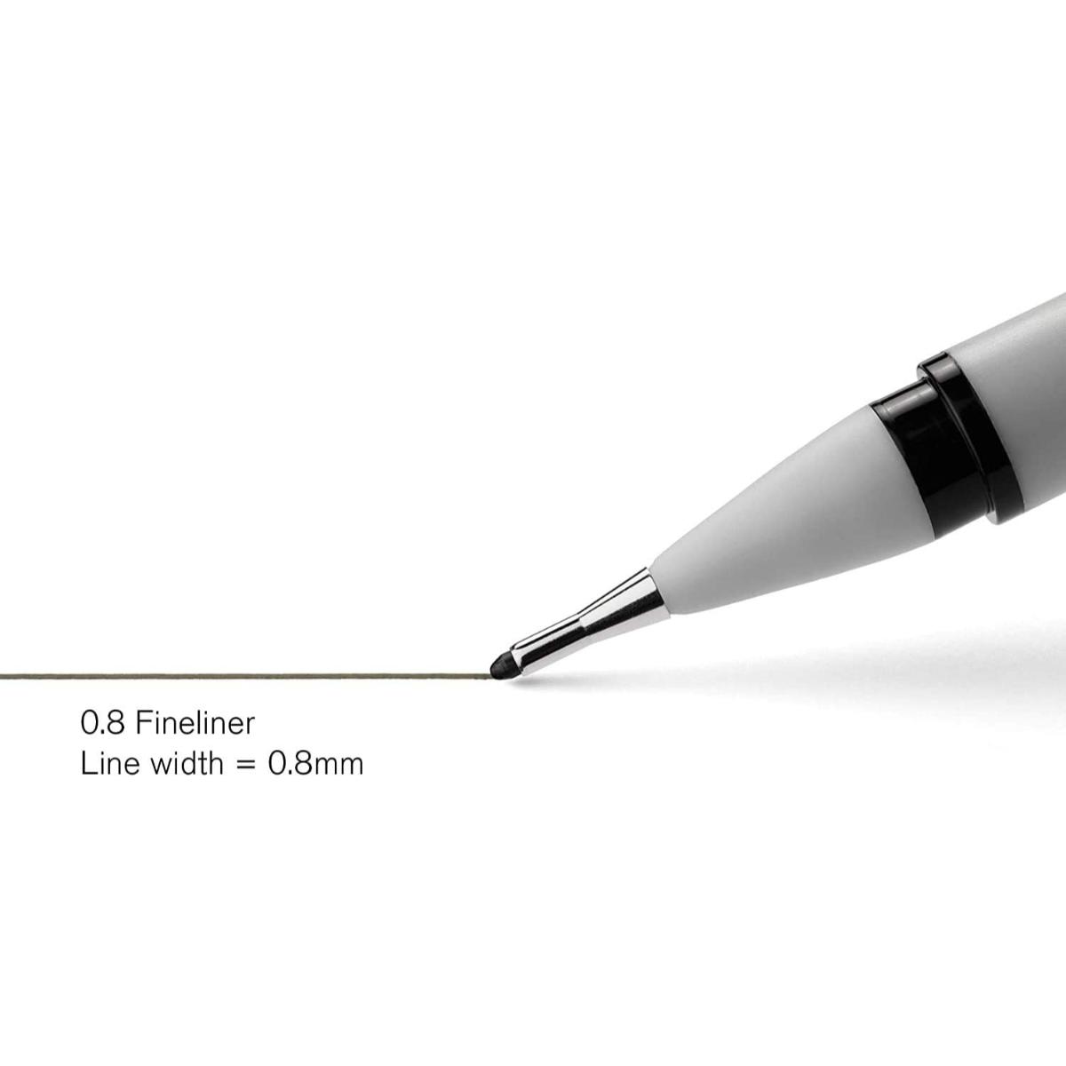 Kit Canetas Fineliner Winsor & Newton 0.8MM - 5 Unidades