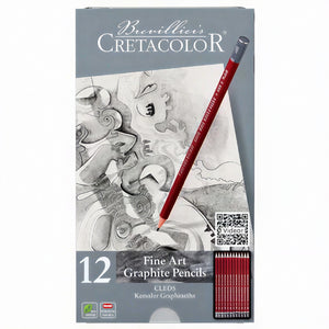 Lápis Grafite Cretacolor Cleos Fine Art - 12 Unidades - Graduado