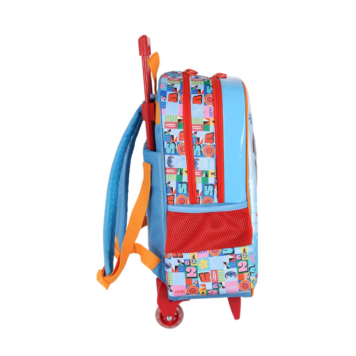 Mochila com Rodas Stitch Glasses - Azul
