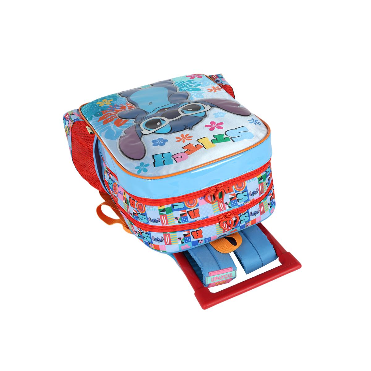 Mochila com Rodas Stitch Glasses - Azul