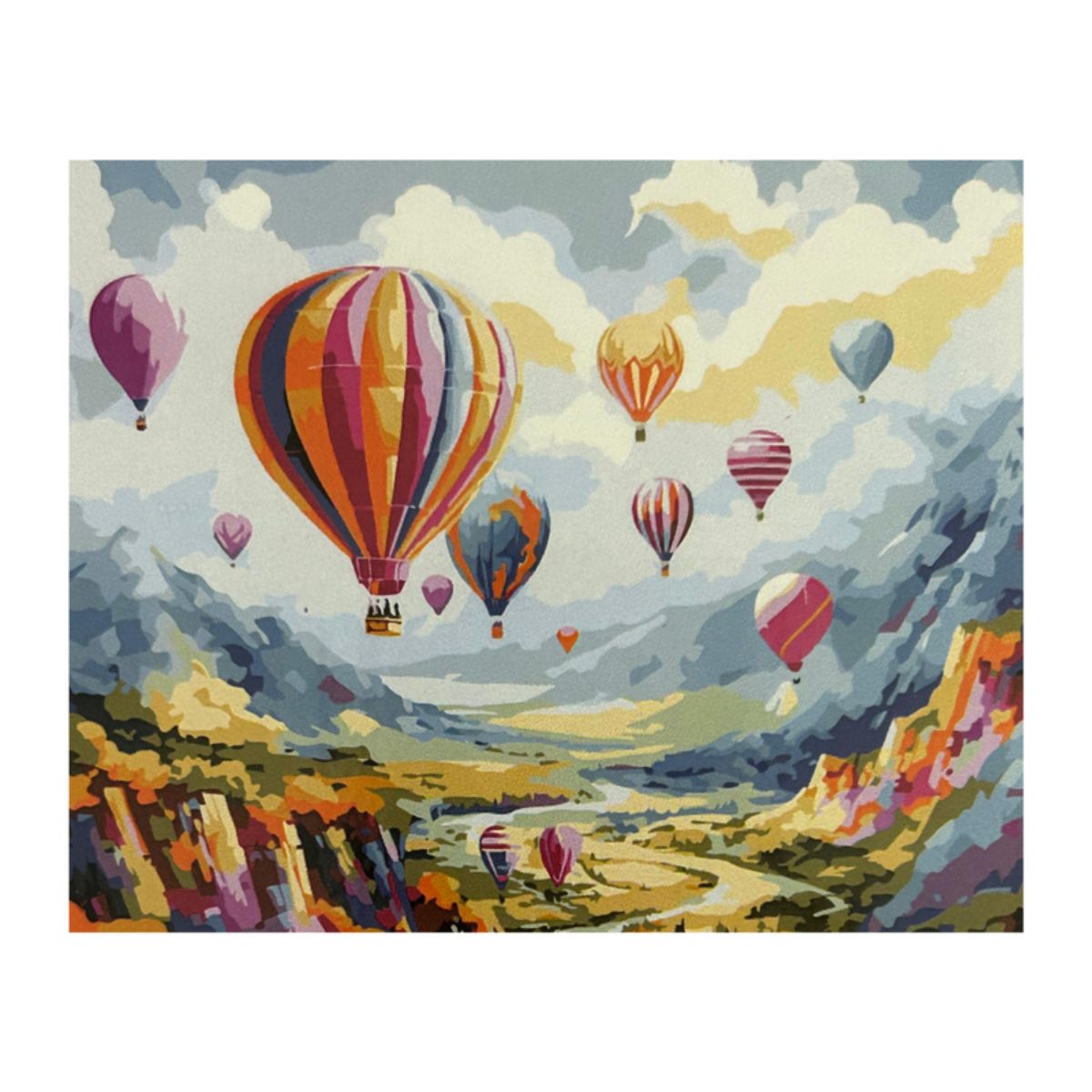 Kit Pintura Numerada em Tela - Balloons - 40x50cm