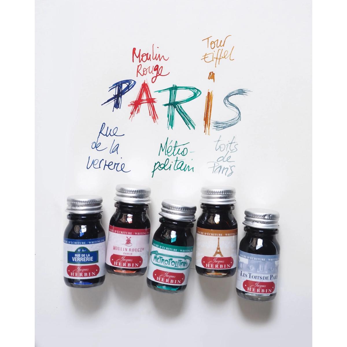 Tinta Para Caneta Tinteiro Herbin Cores de Paris - 5 Cores