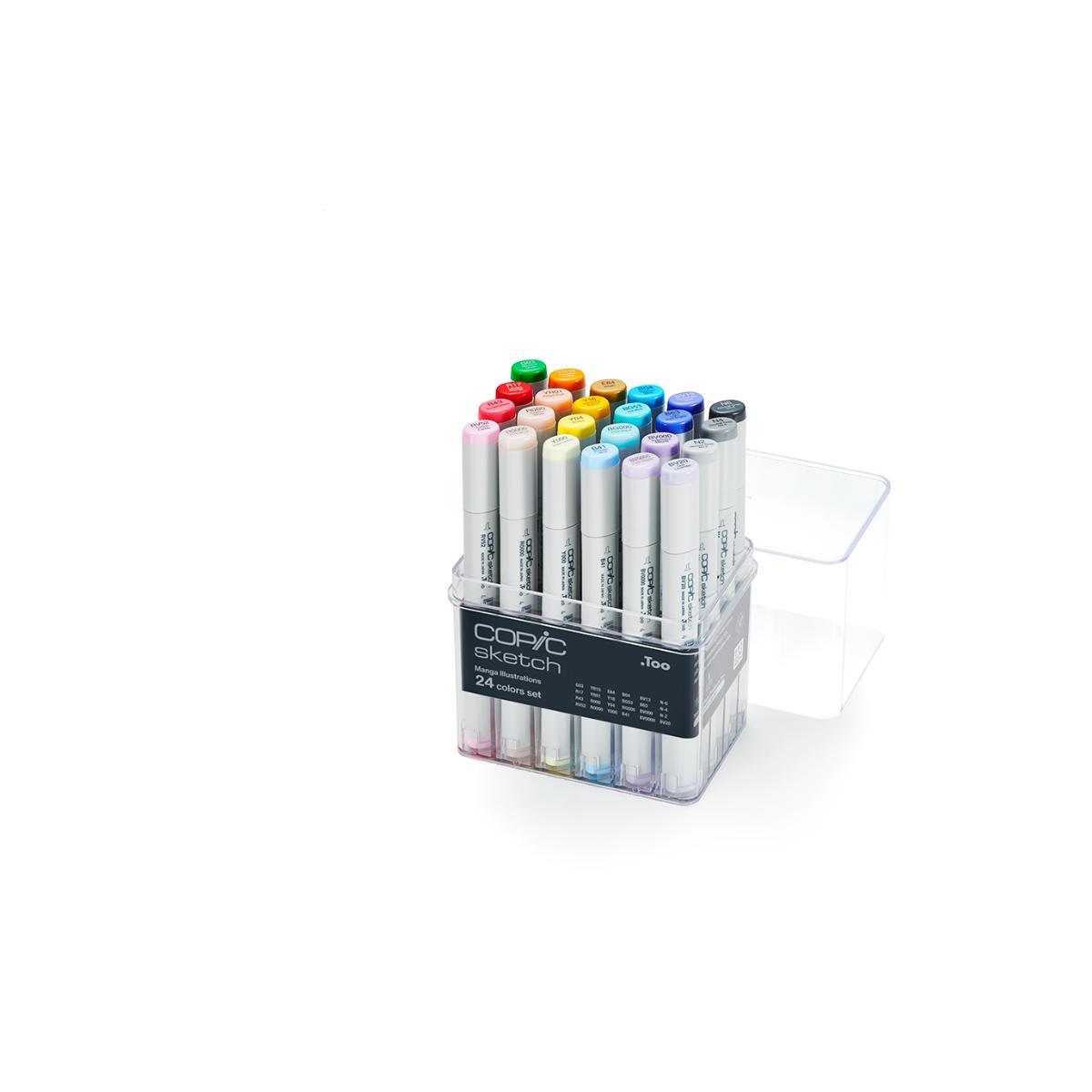 Copic Sketch - Estojo com 24 Cores - Conjunto Mangá
