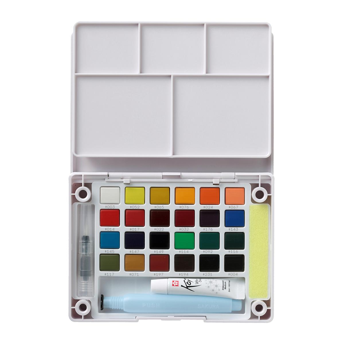 Aquarela Sakura Koi Water Colors - 24 Cores + Medium Furta-Cor