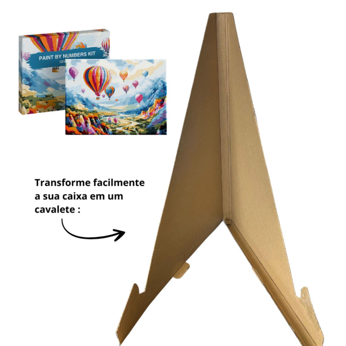 Kit Pintura Numerada em Tela - Wooden House - 40x50cm