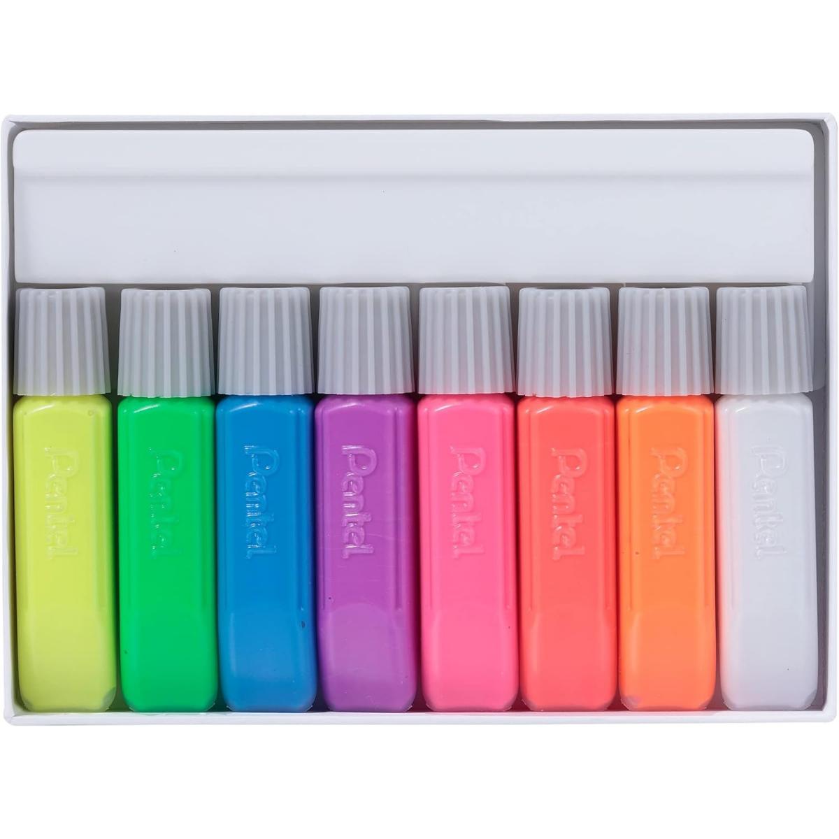 Tinta Para Tecido Pentel Fabric Fun - 8 Cores Fluorescentes