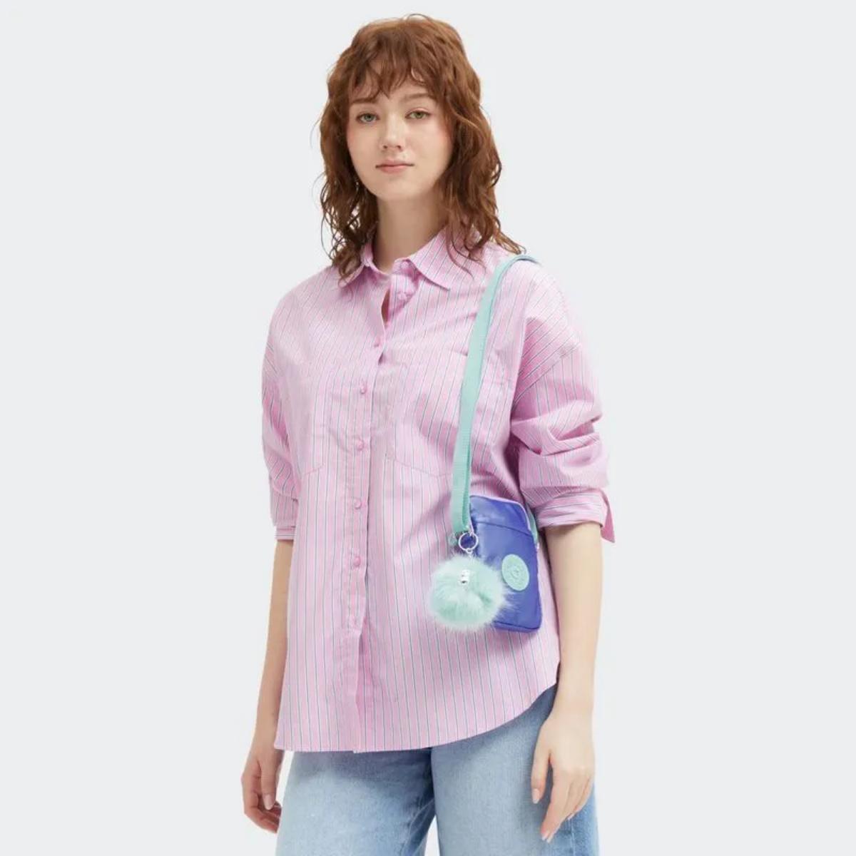 Bolsa Transversal Kipling Tally - Cosmic Metallic