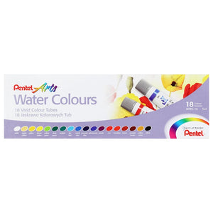 Aquarela Pentel Bisnaga - 18 Cores à Base de Água