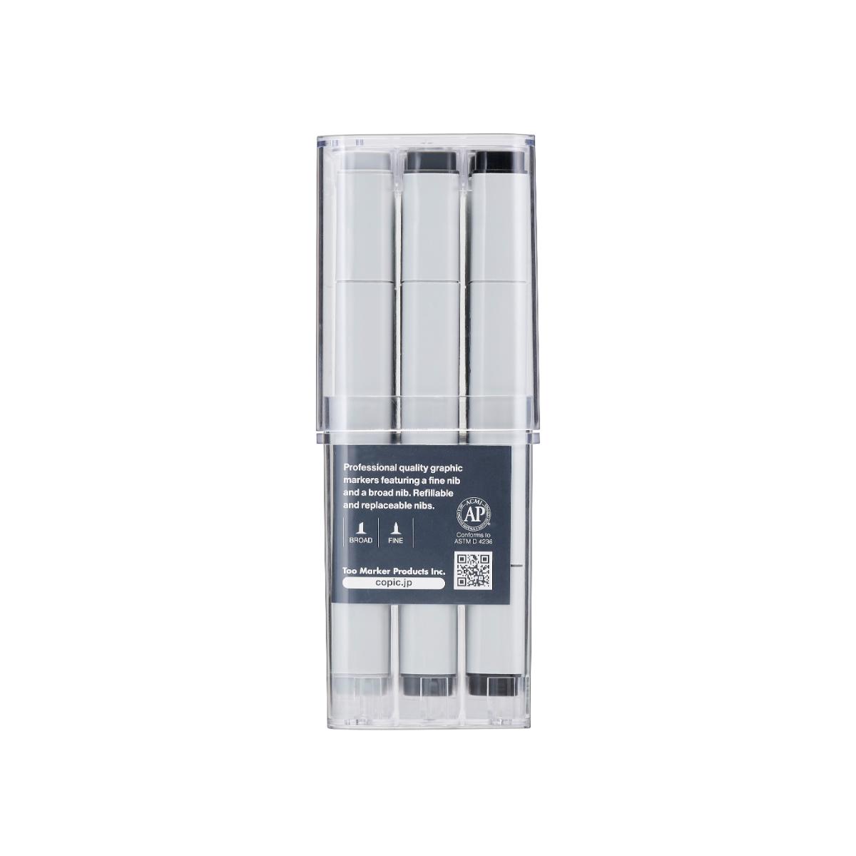Copic Classic - Estojo com 12 Tons de Cinza - Neutral Grey