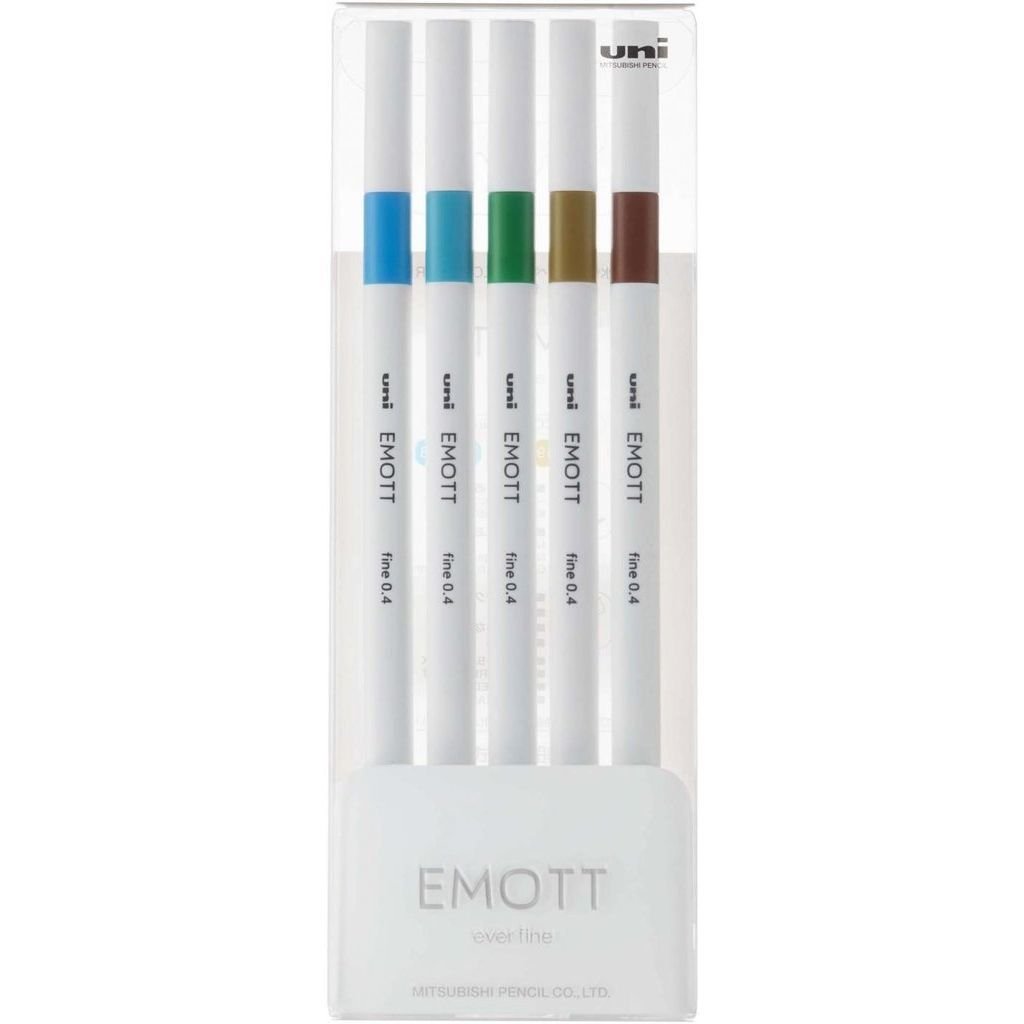 Caneta Emott UniBall - Estojo com 5 - Estojo 5C N4 Island Colors