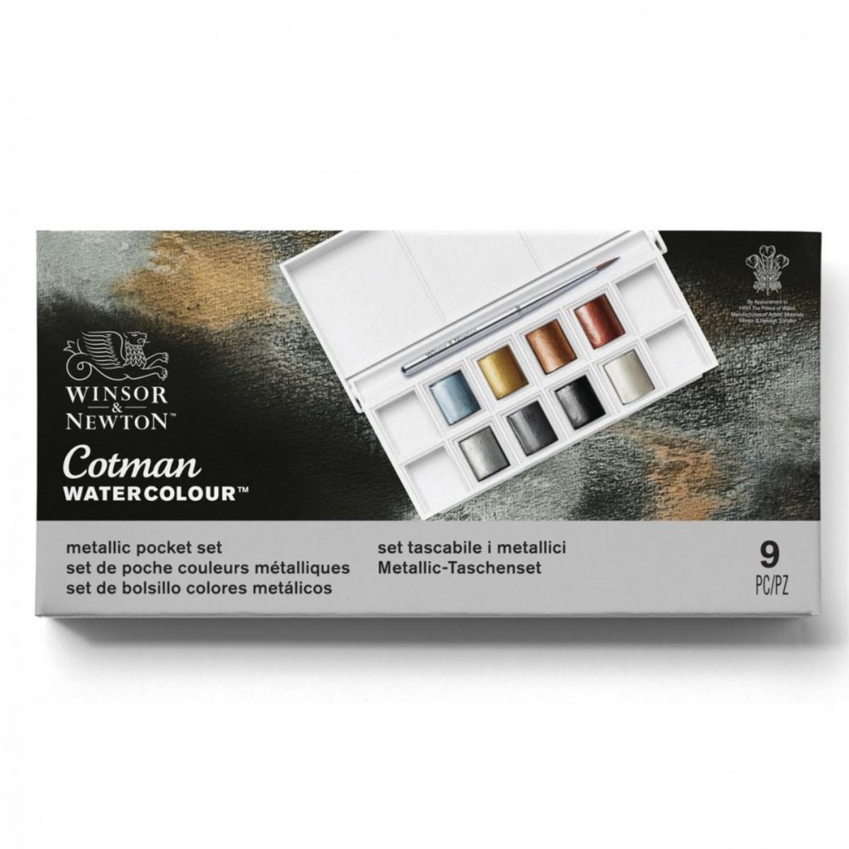 Estojo Aquarela Winsor & Newton Cotman - 08 Cores Metálicas Winsor & Newton