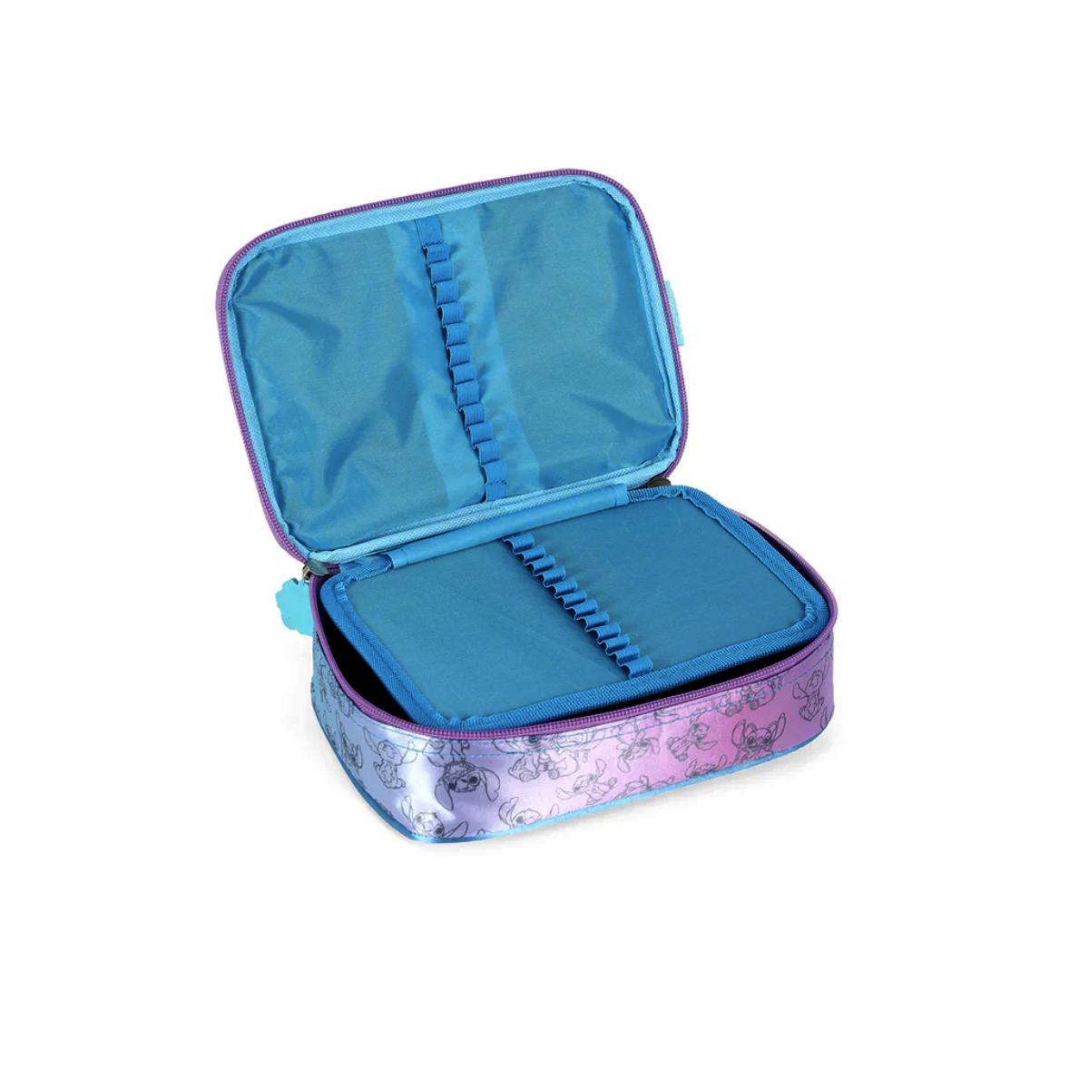 Estojo Box Stitch Holográfico - Azul Up4You